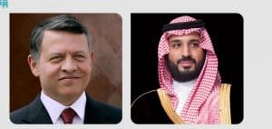 ولي العهد يتلقى اتصالاً من ملك الأردن للاطمئنان على صحة خادم الحرمين
