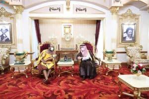 ملك إسواتيني يستقبل المستشار قطان