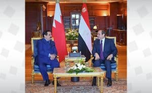 الرئيس المصري يلتقي بملك البحرين