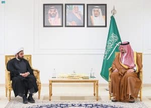 أمير الحدود الشمالية يستقبل رئيس هيئة الحج العراقية