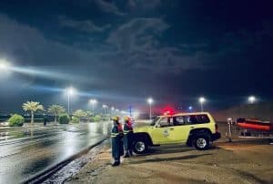 الدفاع المدني يدعو إلى توخِّي الحيطة والحذر لاحتمالية استمرار فرص هطول أمطار رعدية على بعض المناطق