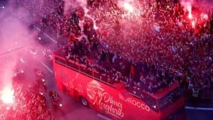 استقبال تاريخي لـ”أسود الأطلس” لدى وصولهم إلى المغرب
