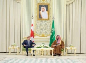 ولي العهد يستقبل رئيس وزراء جورجيا ويعقدان جلسة مباحثات رسمية