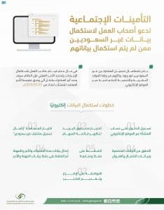 التأمينات الاجتماعية: تسجيل غير السعوديين يتم استباقيًا وعلى صاحب العمل استكمال البيانات وتحديث بيانات الأجور