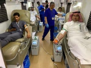 مجمع إرادة بالرياض ينظم حملة للتبرع بالدم بالتعاون مع مستشفى الملك فيصل التخصصي