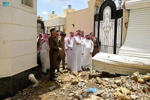 الأمير سعود بن نهار يقف على عدد من المواقع في مخططات الوسام
