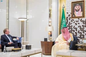 سمو الأمير عبد العزيز بن سعود يستقبل سفيري فرنسا وأوكرانيا