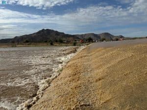سيول وادي نجران تواصل الجريان منذ عدة أيام