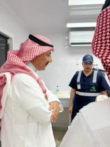 محافظ دومة الجندل يتفقد مدينة الحجاج بأبو عجرم