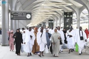 وصول أُوَل طلائع الحجاج عبر رحلات قطار الحرمين السريع