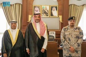 أمير المدينة يستقبل قائد حرس الحدود بالمنطقة بمناسبة تعيينه