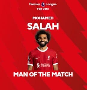 صلاح يحصد جائزة الأفضل فى مباراة السيتي وليفربول