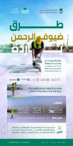 البدء بالتوسع في تنفيذ مبادرة تبريد الطرق في المشاعر المقدسة