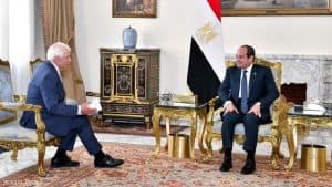 السيسي وبوريل يبحثان سبل وقف إطلاق النار في غزة