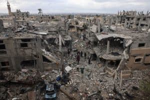 استشهاد خمسة فلسطينيين في قصف إسرائيلي على حي الشجاعية وخان يونس
