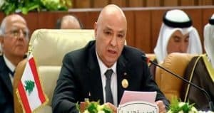 الرئيس اللبناني يؤكد ضرورة توحيد الجهود العربية لنصرة فلسطين