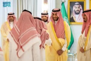 حثهم على العمل بكل أمانة وإخلاص.. نائب أمير منطقة الجوف يستقبل منسوبي الإمارة المهنئين بعيد الفطر المبارك