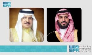 ولي العهد يتلقى اتصالًا هاتفيًا من ملك البحرين هنأه فيه بعيد الأضحى المبارك