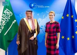 نائب وزير الخارجية يلتقي الممثلة العُليا للاتحاد الأوروبي والممثل الخاص للاتحاد الأوروبي لمنطقة الخليج