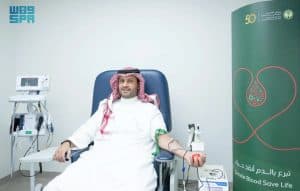 الأمير تركي بن محمد بن فهد يشارك في الحملة الوطنية السنوية للتبرع بالدم التي أطلقها سمو ولي العهد