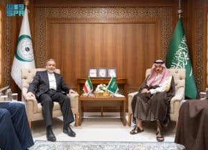 وزير الخارجية يلتقي نظيره الإيراني