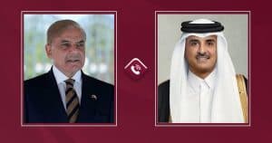خلال اتصال هاتفي بينهما.. رئيس وزراء باكستان يؤكد لأمير قطر إدانة بلاده للاعتداء الإسرائيلي السافر على الدوحة