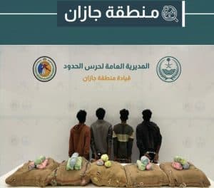 دوريات حرس الحدود بمنطقتَي جازان وعسير تحبط تهريب 200 كلجم من نبات القات والحشيش المخدرَين
