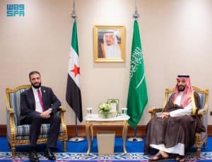 ولي العهد يلتقي رئيس سوريا