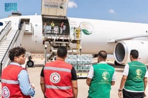 وصول الطائرة الإغاثية السعودية الـ65 لإغاثة الشعب الفلسطيني في قطاع غزة