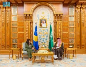 ولي العهد يلتقي رئيسة جمهورية كوسوفا