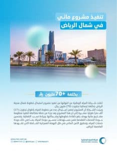 “المياه الوطنية”: الانتهاء من تنفيذ مشروع استبدال خطوط مياه شمال الرياض بتكلفة تجاوزت 70 مليون ريال