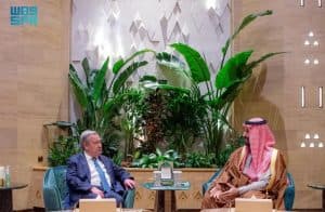 سمو ولي العهد يلتقي الأمين العام للأمم المتحدة