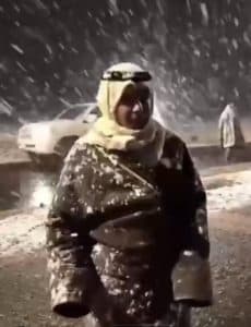 الثلوج تغطي أجزاء من منطقة حائل