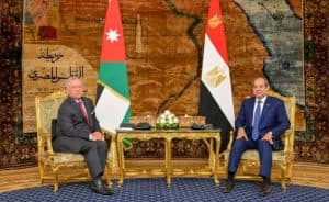 الرئيس المصري يلتقي العاهل الأردني