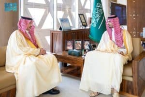 محافظ الدرعية يستقبل المدير العام لفرع وزارة البيئة والمياه والزراعة بمنطقة الرياض