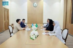 مساعد رئيس مجلس الشورى تلتقي رئيسة مجلس الشيوخ في أوزبكستان