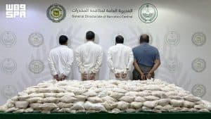 “مكافحة المخدرات”: ضبط (1,401,925) قرصًا من مادة الإمفيتامين المخدر بالحدود الشمالية
