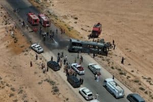 وفاة 35 شخصا باصطدام حافلتين في سوريا